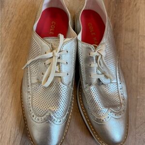 Cole Haan Silver Wingtip Oxford Brogues